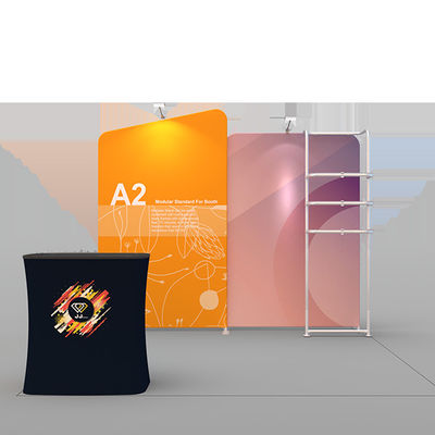 250gsm PEの3X3をつけるモジュラー展示会展覧会表示によってバックライトを当てられるブースの立場