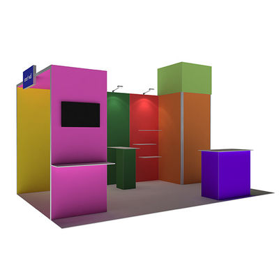 3x3 3x4 3x5の携帯用展示会ブースはモジュラーSEGの生地システムを囲む