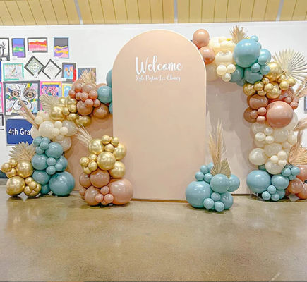 84.5inの背景幕のまわりの結婚の装飾の円形の誕生日の背景幕の気球のアーチ